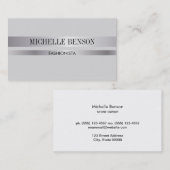 Zilver en grijze Mode Visitekaartje (Voorkant / Achterkant)