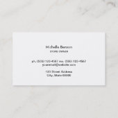 Zilver en grijze Mode Visitekaartje (Achterkant)