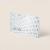 Zilver en grijze optische illusie blanco folie kaarten (Voorkant)