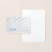 Zilver en grijze optische illusie blanco folie kaarten (Display)