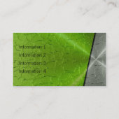 Zilver en Groen Luxe Metallic 2 Visitekaartje (Achterkant)