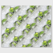 Zilver- en groenkerstpapier cadeaupapier (Vlak)