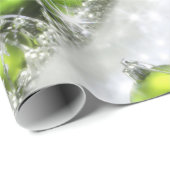 Zilver- en groenkerstpapier cadeaupapier (Rol Hoek)