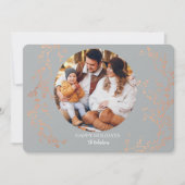 Zilver en Koper Foto Vakantie Groet Kaart (Voorkant)