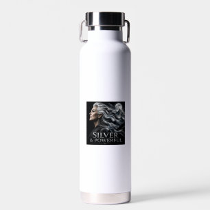 Zilver en Krachtig Grijs Haar Trots Zilveren Zuste Waterfles