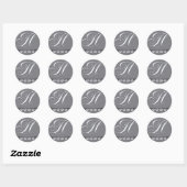 Zilver en kristal ronde sticker (Vel)