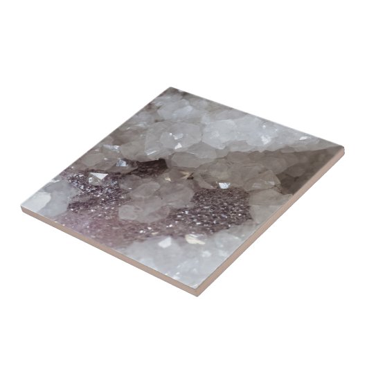 Zilver en kwarts Crystal Tegeltje (Zijkant)