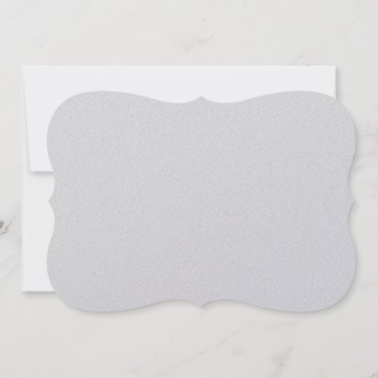 Zilver en lavendel lint Banner en Scallops Kaart (Achterkant)