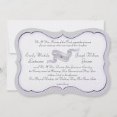 Zilver en lavendel lint Banner en Scallops Kaart (Voorkant)