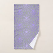 Zilver en lavender Damask Print Towel set Bad Handdoek (Handdoek)