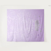 Zilver en lichte Paarse Rozen Foto achtergrond Wandkleed (Voorkant (horizontaal))