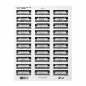 Zilver en luchters, zwart etiket (Full Sheet)