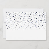 Zilver- en marineballon Modern Adult Birthday Part Kaart (Achterkant)