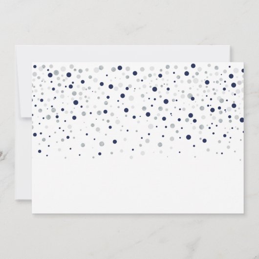 Zilver- en marineballon Modern Adult Birthday Part Kaart (Achterkant)