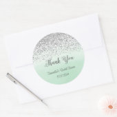 Zilver en Mint Vrijgezellenfeest Sticker (Envelop)