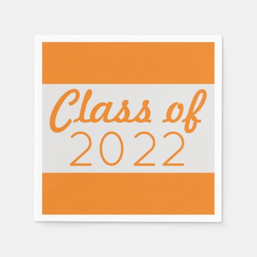 Zilver en Oranje Afstuderen Servet (Voorkant)
