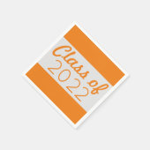 Zilver en Oranje Afstuderen Servet (Hoek)