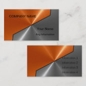 Zilver en Oranje Luxe Visitekaartjes (Voorkant / Achterkant)