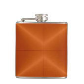 Zilver en Oranje metaal Heupfles (Voorkant)