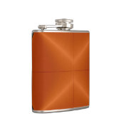 Zilver en Oranje metaal Heupfles (Rechts)