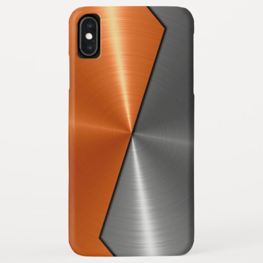 Zilver en Oranje roestvrij staal Case-Mate iPhone Case (Achterkant)