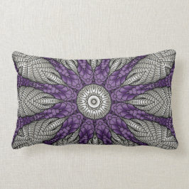 Zilver en Paars Abstract Kussen