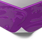 Zilver en Paars Damask II-Poster Poster (Hoek)