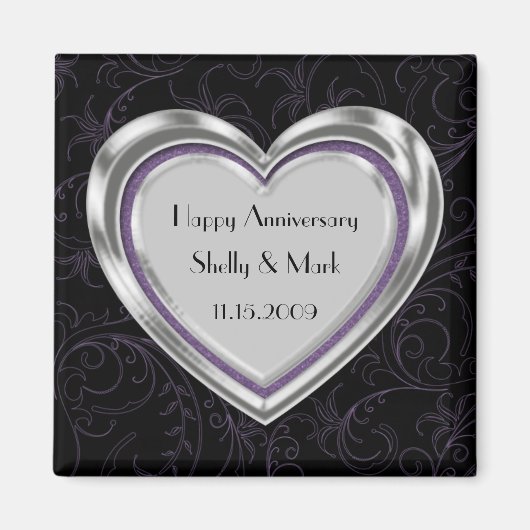 Zilver en Paarse Jubileum Magneet (Voorkant)