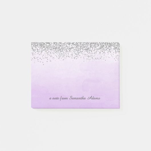 Zilver en Paarse noot van Ombre Post-it® Notes (Voorkant)
