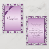 Zilver- en Paarse pooldots Informatiekaartje (Voorkant / Achterkant)