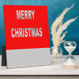 Zilver en rode kerst fotoplaat