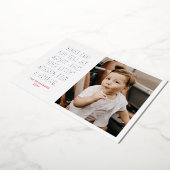 Zilver en Rood Mooie Lijst Vraag het aan een Vrien Folie Feestdagenkaart (Gedraaid)