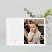 Zilver en Rood Mooie Lijst Vraag het aan een Vrien Folie Feestdagenkaart (Staand Voorkant)