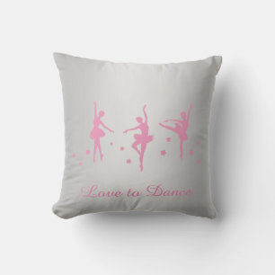 Zilver- en roze Ballerina Ballet-denkussen Kussen