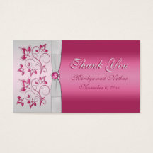Zilver en Roze Bloemen Bruiloft Favor Label