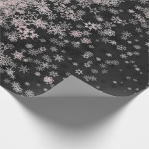 "Zilver en roze Blush Snowflakes