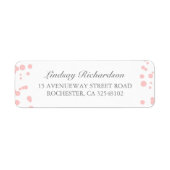 Zilver en Roze Confetti Elegant Bruiloft Etiket (Voorkant)