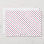 Zilver en roze | Meisje, Chic Typography Baby show Kaart (Achterkant)