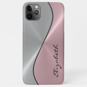 Zilver en roze roestvrij staal Case-Mate iPhone case