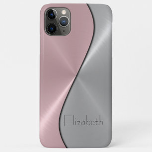 Zilver en roze roestvrij staal Case-Mate iPhone case