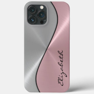 Zilver en roze roestvrij staal Case-Mate iPhone case