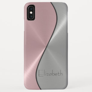 Zilver en roze roestvrij staal Case-Mate iPhone case