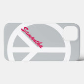 Zilver- en roze vredesteken Case-Mate iPhone case (Achterkant (horizontaal))