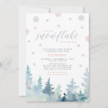 Zilver en roze | WinterBaby shower Snowflake