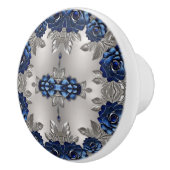 Zilver en Saffier Keramische Knop (Rechts)