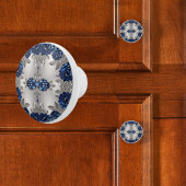 Zilver en Saphire Keramische Knop