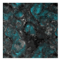 Zilver en turquoise steen Abstract