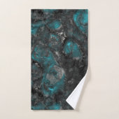 Zilver en turquoise steen Abstract Bad Handdoek (Handdoek)