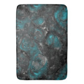Zilver en turquoise steen Abstract Badmat (Voorkant Verticaal)
