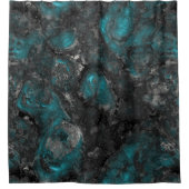 Zilver en turquoise steen Abstract Douchegordijn (Voorkant)